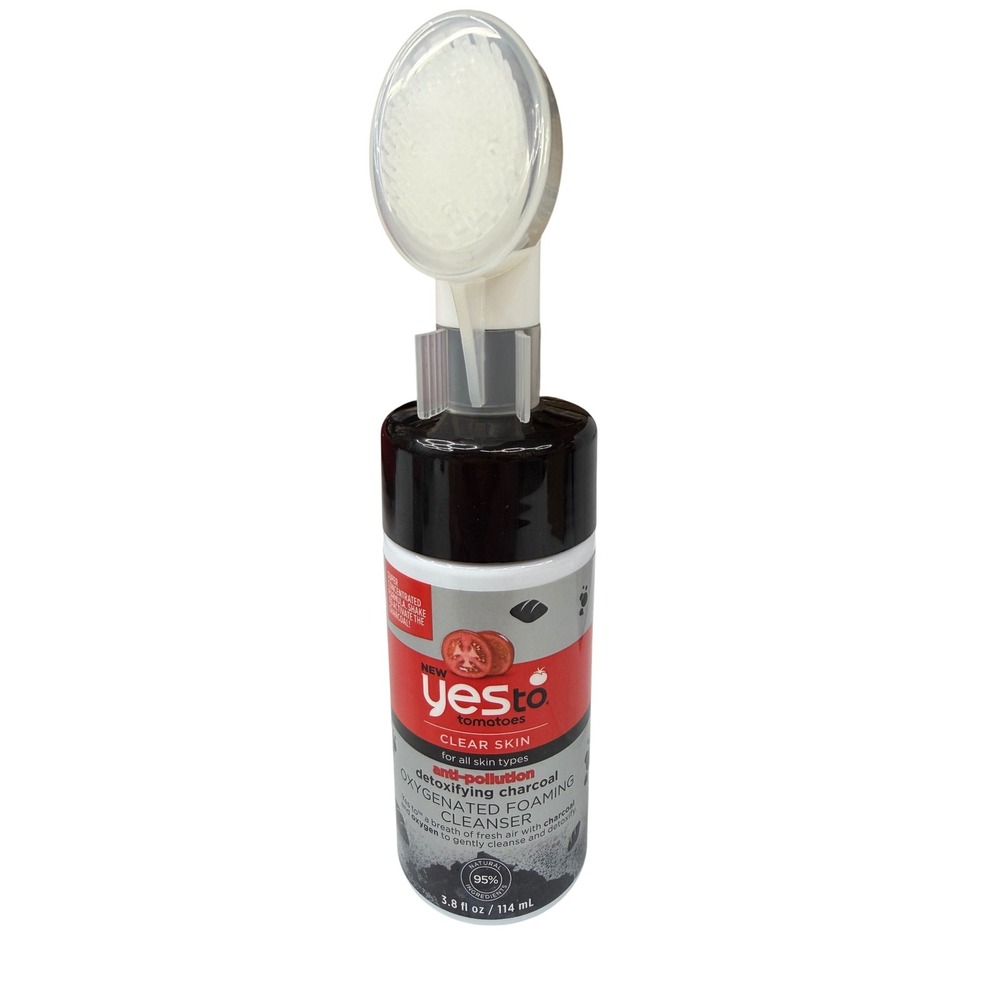 Yes To Tomatoes Clear Skin Detoxifying Charcoal Oxygen‎ Foaming Cleanser 3.8oz